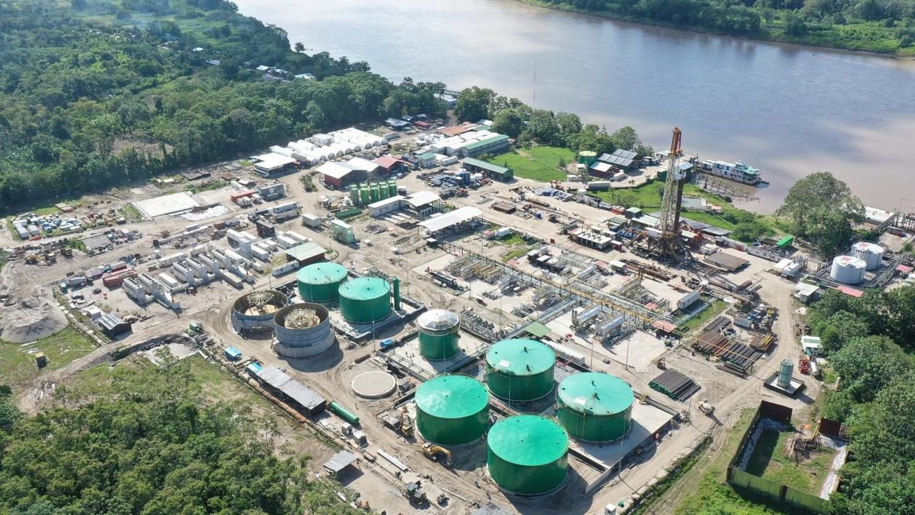 Central processing facility, aerial view