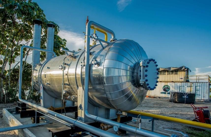 Pressure vessel at a production facility